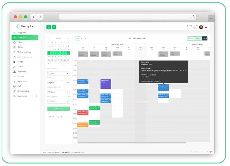 oprogramowanie medyczne, zarządzanie placówką medyczną, rejestracja pacjentów, theraplo