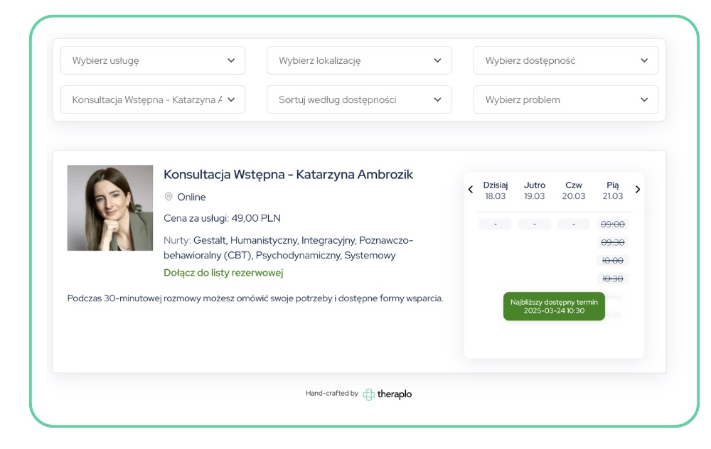 system do rejestracji pacjentów w przychodni, rejestracja do przychodni online, theraplo