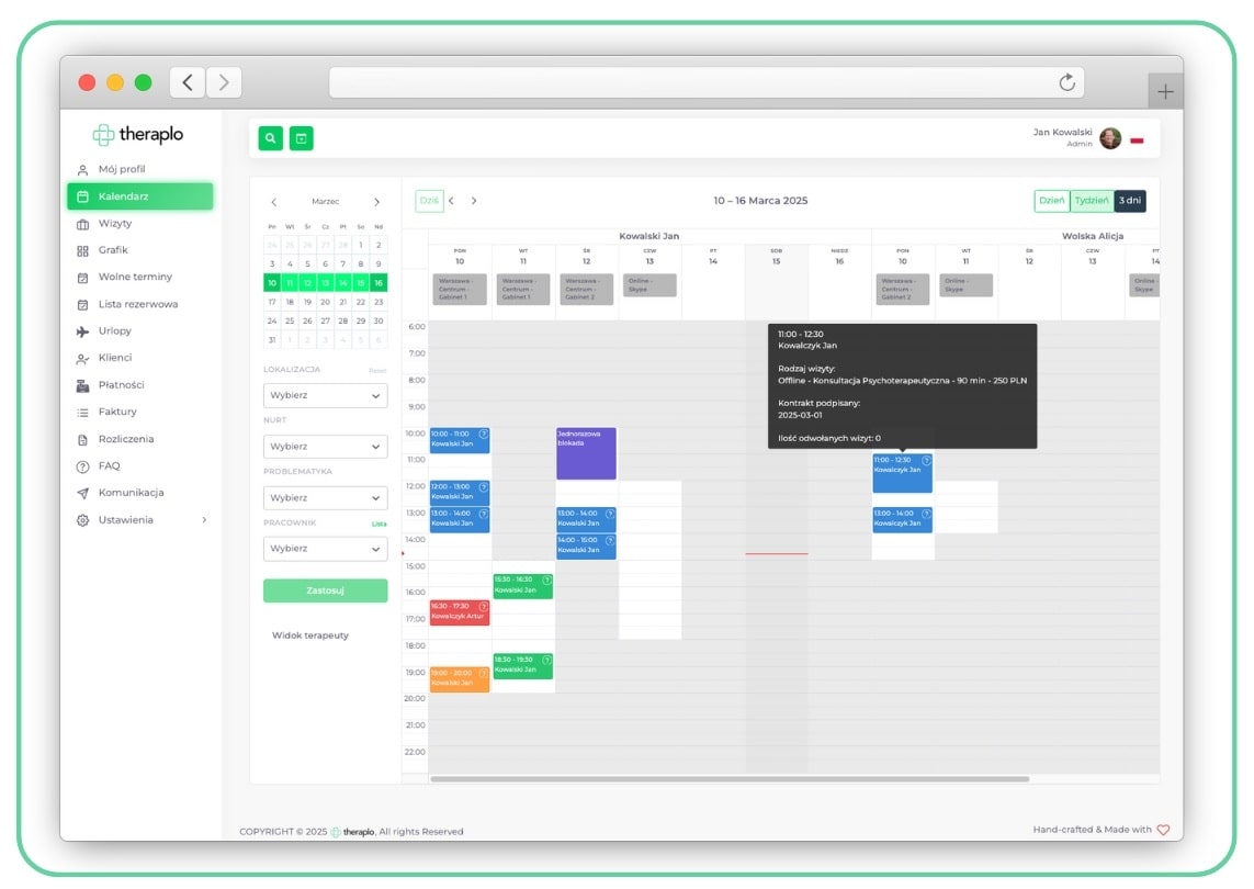 oprogramowanie medyczne, aplikacja theraplo